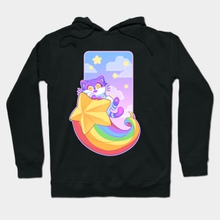 Kawaii Cat Rainbow Cat Adorable Rainbow Cat Cute Gift For Cat Lover Hoodie